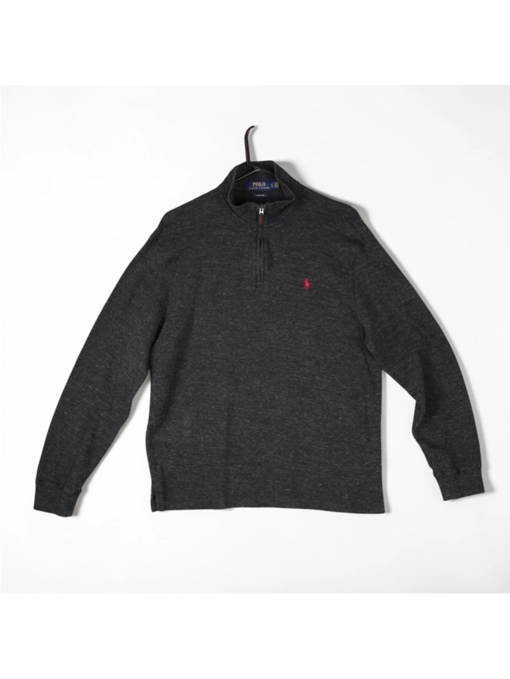 Polo Ralph Lauren Estate Rib Quarter Zip Sweater Pullover Mens Large Pony Preppy